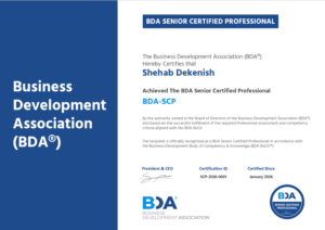 جمعية تطوير الأعمال BDA BDA Certification BDA-SCP Certification شهادات تطوير الأعمال Business Development Certification